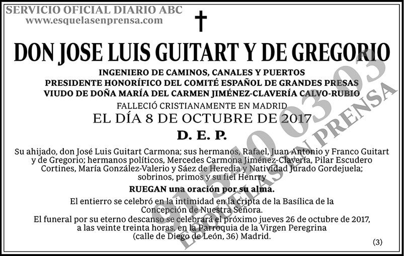 Jose Luis Guitart y de Gregorio